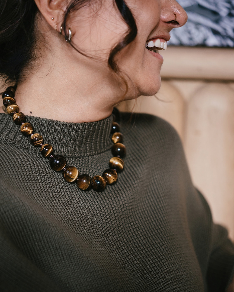 Necklace - Brown mixed